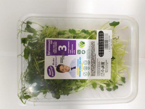 Микс-салат микрозелень №3 Живи Вкусно 80г