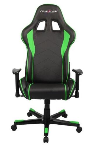 OH/FE08/NE Компьютерное кресло игровое Formula series OH/FE08/NE цвет черный с зелеными вставками нагрузка 120 кг