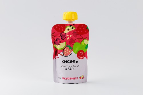 Кисель из яблок, клубники и вишни, 90 г