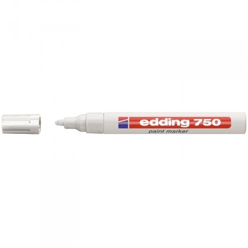 Лаковый маркер Edding E-750 белый лаковый (толщина линии 2-4 мм)