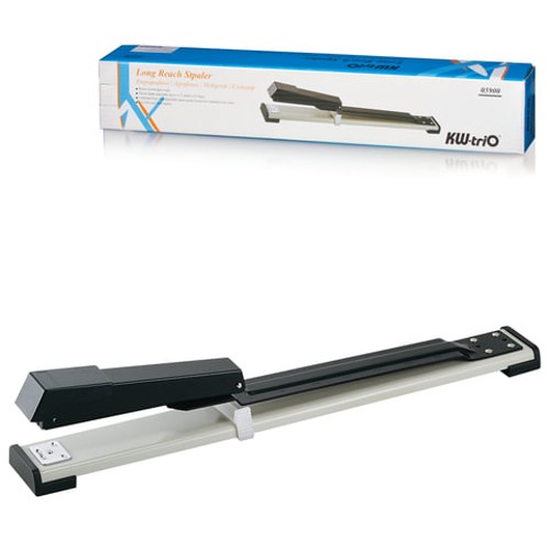 Степлер брошюровочный KW-trio-5900, до 20 листов, С ФУНКЦИЕЙ БРОШЮРОВАНИЯ, серо-черный, №24/6, 26/6