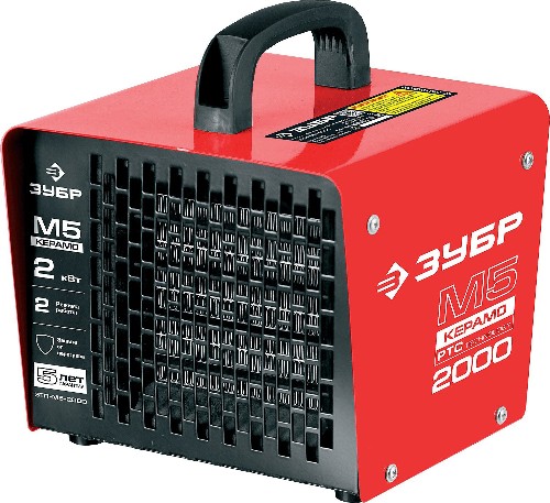 ЗУБР 2 кВт, электрическая тепловая пушка (ЗТП-М5-2000)