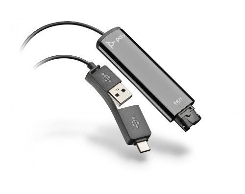 USB-адаптер Plantronics DA75, USB-A & USB-C TO QUICK DISCONNECT, NO BUTTONS (786C6AA)