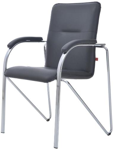 Конференц-кресло FA_SAMBA Chrome к/з черный DO350/к/з