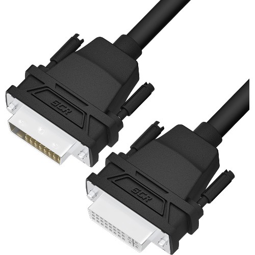 GCR Удлинитель 1.5m DVI-D, черный, DVI/DVI, 25M/25F, FullHD, 28 AWG, GCR-54714 Greenconnect GCR-54714, 1.5 м