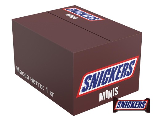 Шоколадный батончик Snickers миниc, 1кг