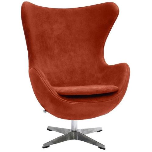 Кресло EGG CHAIR (терракотовый, искусственная замша)