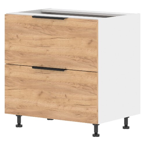 Шкаф напольный с ящиками ALVALINE CORSICA MOB 8082.1, дуб бофорд/белый, 800х560х820 мм