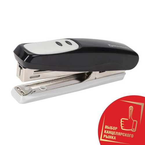 Степлеры настольные BRAUBERG &quot;Germanium&quot;, до 12 листов№10, с антистеплером, черный