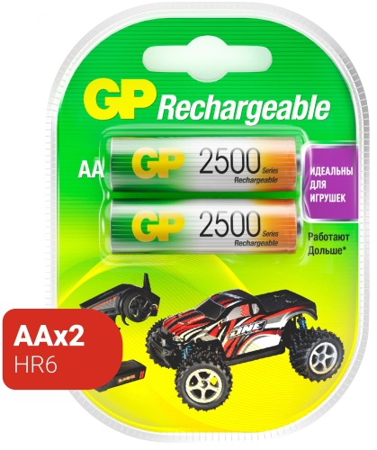 Аккумулятор GP 2500 series (min 2450mAh) АА/НR6 NiMh бл/2шт