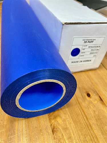 3D PUFF Metallic Royal Blue, термотрансферная пленка 3D PUFF Metallic Royal Blue, термотрансферная пленка