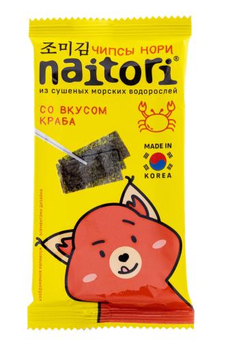 Чипсы-нори Naitori со вкусом краба 3г 10шт/уп