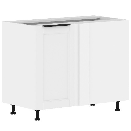 Шкаф напольный угловой с полкой SICILIA MOCC 1082.1C, белая эмаль/белый, 100х56х82 см