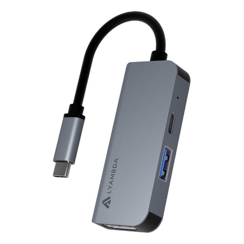 Разветвитель Lyambda (LC105)Type-C 3 в 1 Multimedia 4K/USB/PD Hub