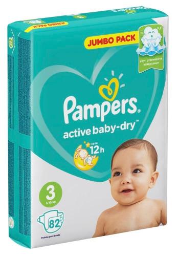 Подгузники PAMPERS Active Baby-Dry Midi 6-10 кг 82шт