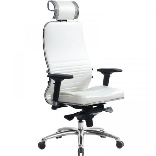 Кресло руководителя Метта Samurai KL-3.04 обивка: экокожа, цвет: Белый Лебедь