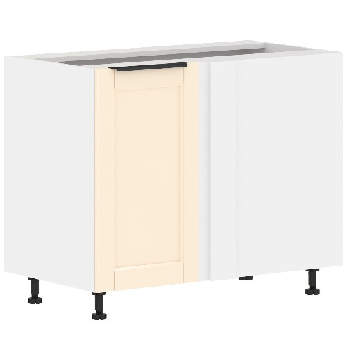 Шкаф напольный угловой с полкой SICILIA MOCC 1082.1C, бежевый/белый, 100х56х82 см