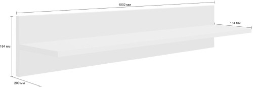 Полка Мебель для дома IN  навесная Homeoffice 1002x200x184 Белый