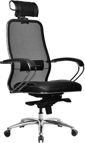 Кресло MT_Samurai SL-2.04 MPES, арм.сетка/кожа черный (312421972)