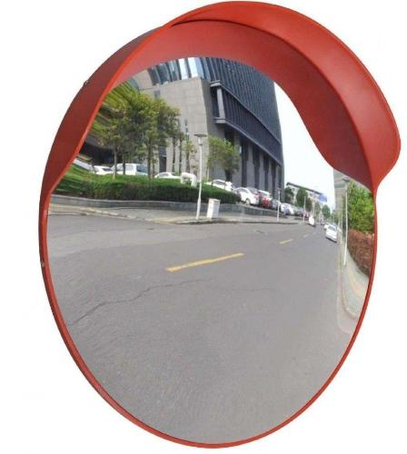 Зеркало дорожное сферическое, уличное 800 мм, с козырьком