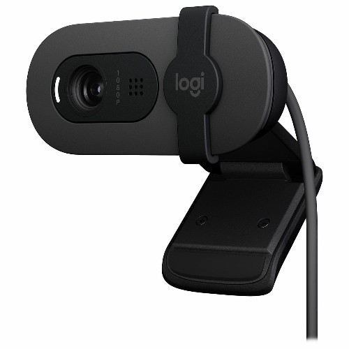 Веб камера Logitech Brio 90 Graphite, Full HD 1080, с микрофоном, чёрная