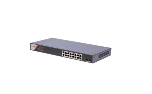 DS-3E1518P-SI-16P2F - Гигабитный интеллектуальный коммутатор PoE Hikvision; 16 портов PoE 10/100/1000 Мбит/с, 2 порта SFP 100/1000 Мбит/с