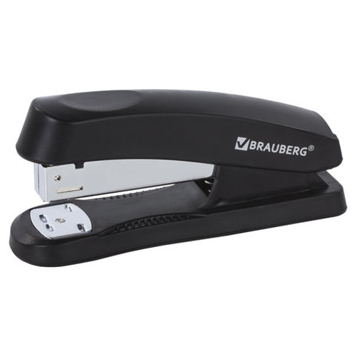 Степлеры настольные BRAUBERG &quot;Standard+&quot;, до 30 листов,№24/6, 26/6, черный