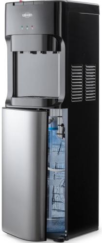 Кулер для воды VATTEN L45NKSteel, нижняя загрузка,компрессор,черный+серебро