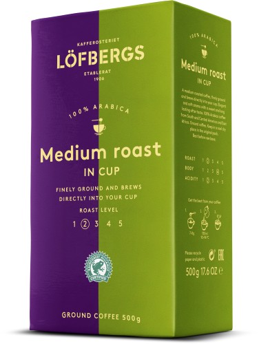 Кофе молотый Lofbergs Medium Roast, 500г