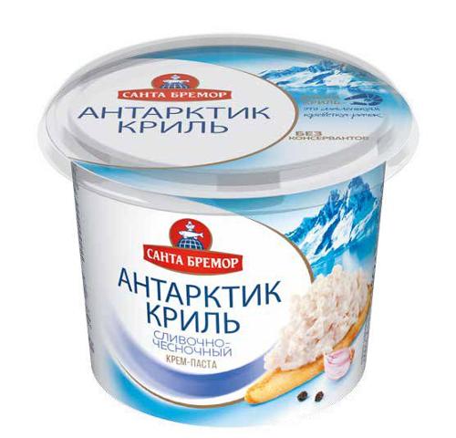 Рыбное кулинарное изд.Паста из морепродуктов Антарктик-Криль сливочно-чесночный"Санта Бремор 150г1/6