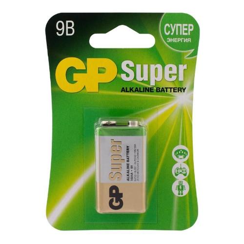 Батарейка GP Super 6LR61/Крона 9V/1604A алкалин.10 шт/уп, 1шт/бл