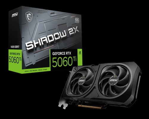 Видеокарта MSI GeForce RTX 5060 Ti 16G SHADOW 2X OC PLUS