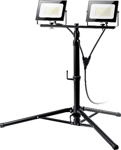 ЗУБР ПСК 50х2, 2 х 50 Вт, 6500 К, IP 65, 1.6 м, светодиодные прожекторы на штативе, Профессионал (57145-2-50)