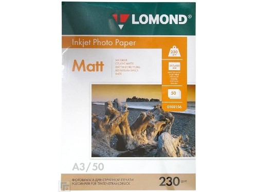 Фотобумага LOMOND Односторонняя, матовая,  A3 / 230гр./ 50 листов