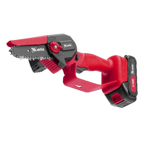 Цепная мини-пила аккумуляторная, MCS-100, шина 100 мм, Li-Ion, 20 В // MTX