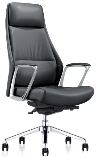 Кресло BN_Fc_EChair-598 MPU кожзам черный, алюминий
