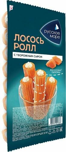 Палочки лососевые "Лосось-ролл" имитация с сыром охл 1/180- 6 шт