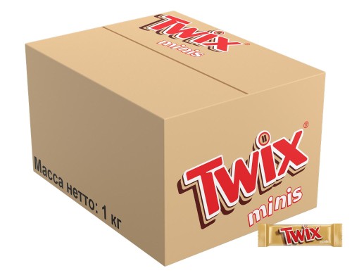 Шоколадный батончик Twix миниc, 1кг