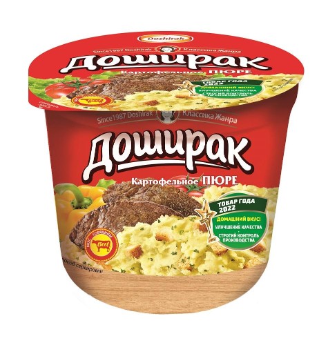 Картофельное пюре Доширак с мясом, 40гх24шт