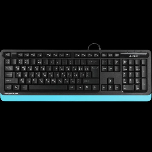Клавиатура A4Tech FK10 черный/синий USB (FK10 BLUE) каб.:1.5м A4Tech FK10 BLUE