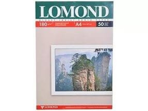 Фотобумага LOMOND Двухсторонняя Глянцевая/Глянцевая, 180г/м2, A4 (21X29,7см)/50л. для струйной печати.