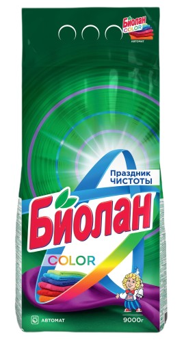 Порошок стиральный СМС Биолан Color Автомат 9000гр