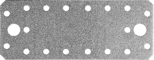 ЗУБР КП-2.0, 140 x 55 x 2 мм, цинк, крепежная пластина (310236-140-55)