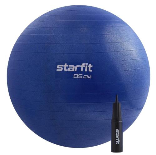 Фитбол STARFIT GB-109 85см,500гр,антивзрыв,с руч.насосом,т.-син,УТ-00020234