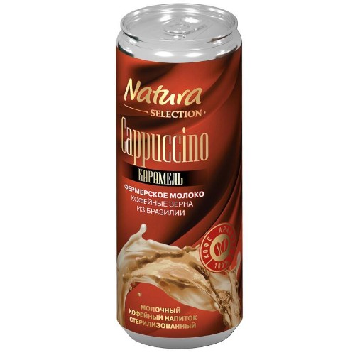 Напиток Natura Selection CAPPUCCINO КАРАМЕЛЬ мол-коф стер, 220мл