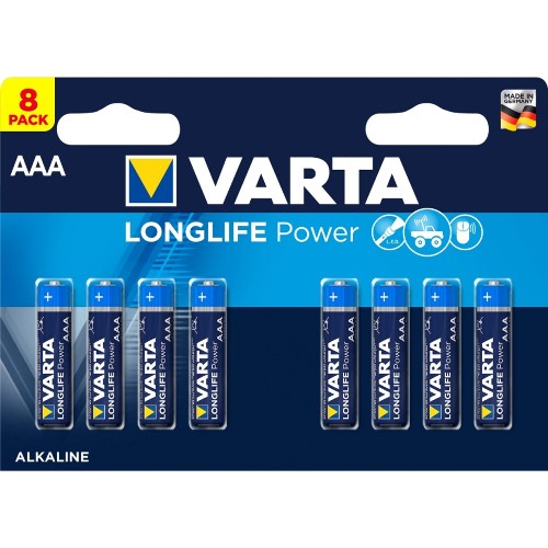 Батарейка Varta LONGLIFE POWER (HIGH ENERGY) LR03 AAA BL8 Alkaline 1.5V (4903) (8/160) VARTA 04903121418 Батарейка Varta LONGLIFE POWER (HIGH ENERGY) LR03 AAA BL8 Alkaline 1.5V (4903) (8/160) VARTA 04903121418