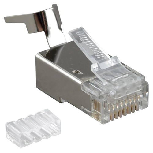 Разъем Hyperline RJ-45(8P8C), PLUG-8P8C-UV-C6-TW-SH-10, кат.6/6A, 10шт/уп