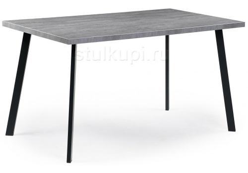 Стол Тринити Лофт 140 25 мм бетон / черный матовый