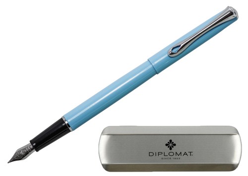 Ручка перьевая DIPLOMAT Traveller Lumi blue M синий D20001070