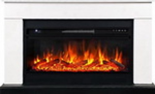 Камин Royal Flame Bergen (Разборный) Белый с черным с очагом Vision 42 LOG LED
